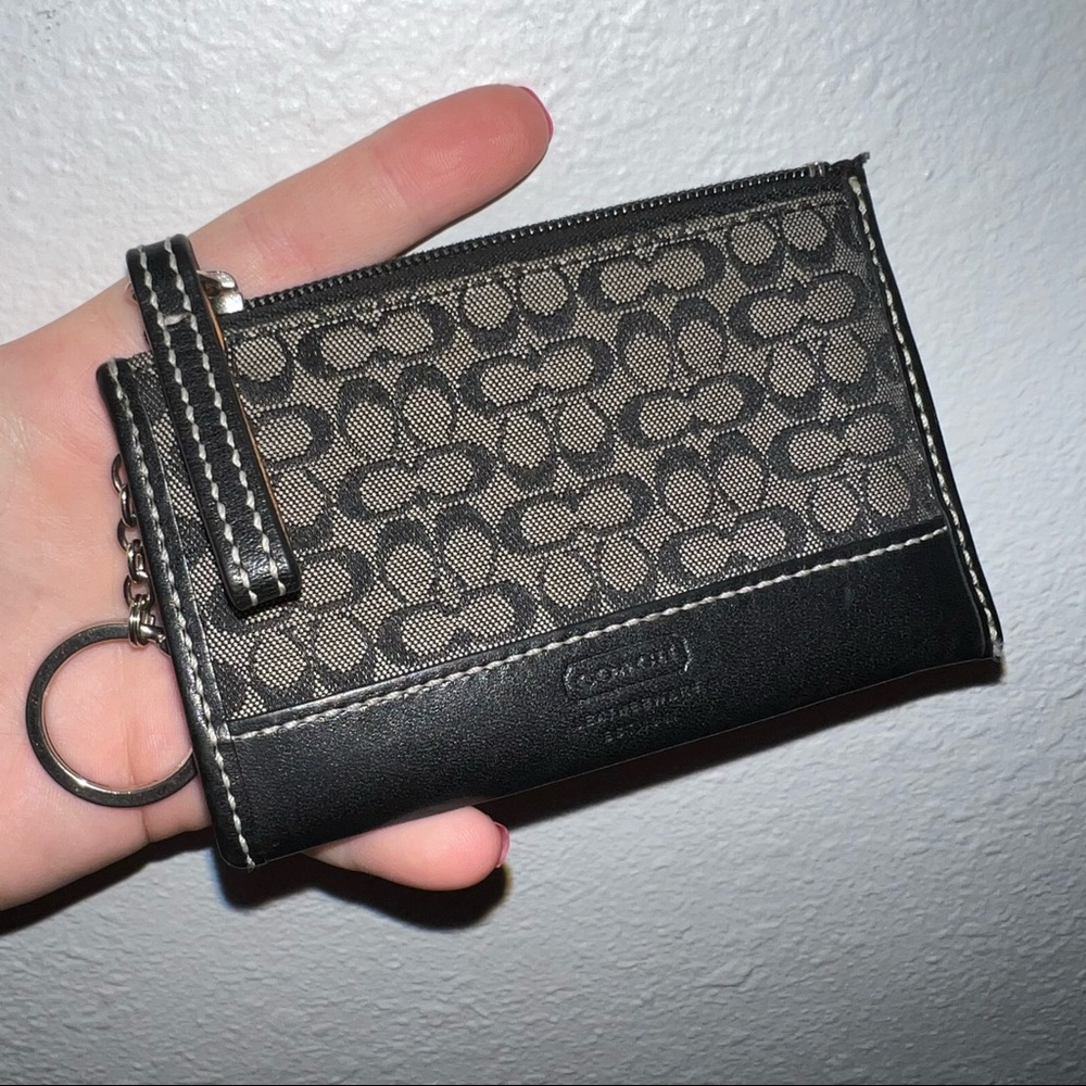 Coach Card Holder Keychain